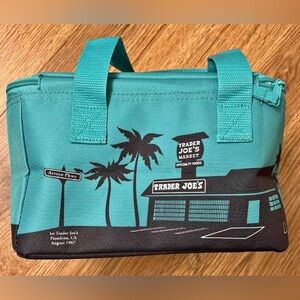 Trader Joe’s mini insulated cooler tote lunch bag - teal NEW